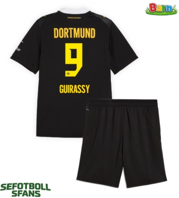 Borussia Dortmund Serhou Guirassy #9 Bortaställ Barn 2026-27 Kortärmad (+ Korta byxor)